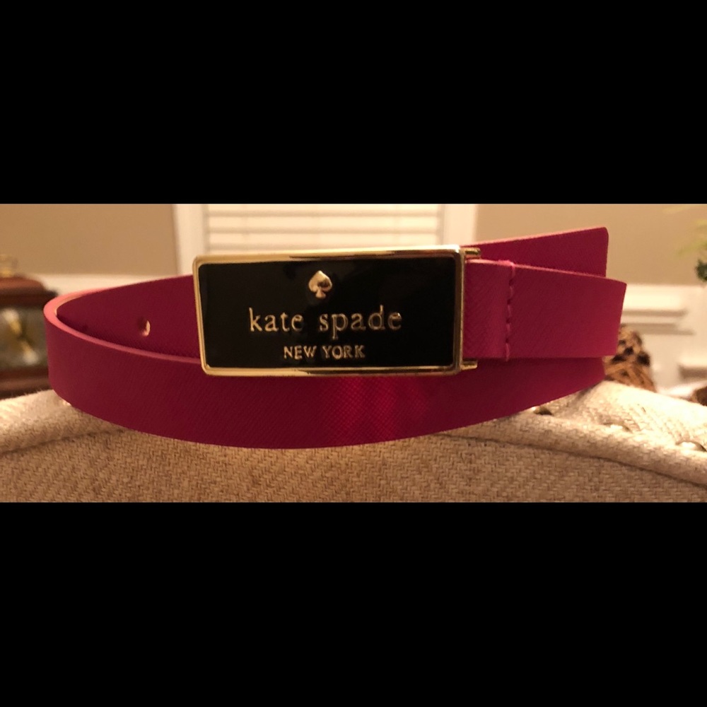 Kate Spade Hot Pink Leather Belt Size Medium